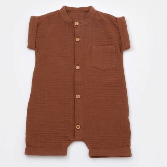 100% Organic Cotton Sleveless Romper - Picture 6 of 14
